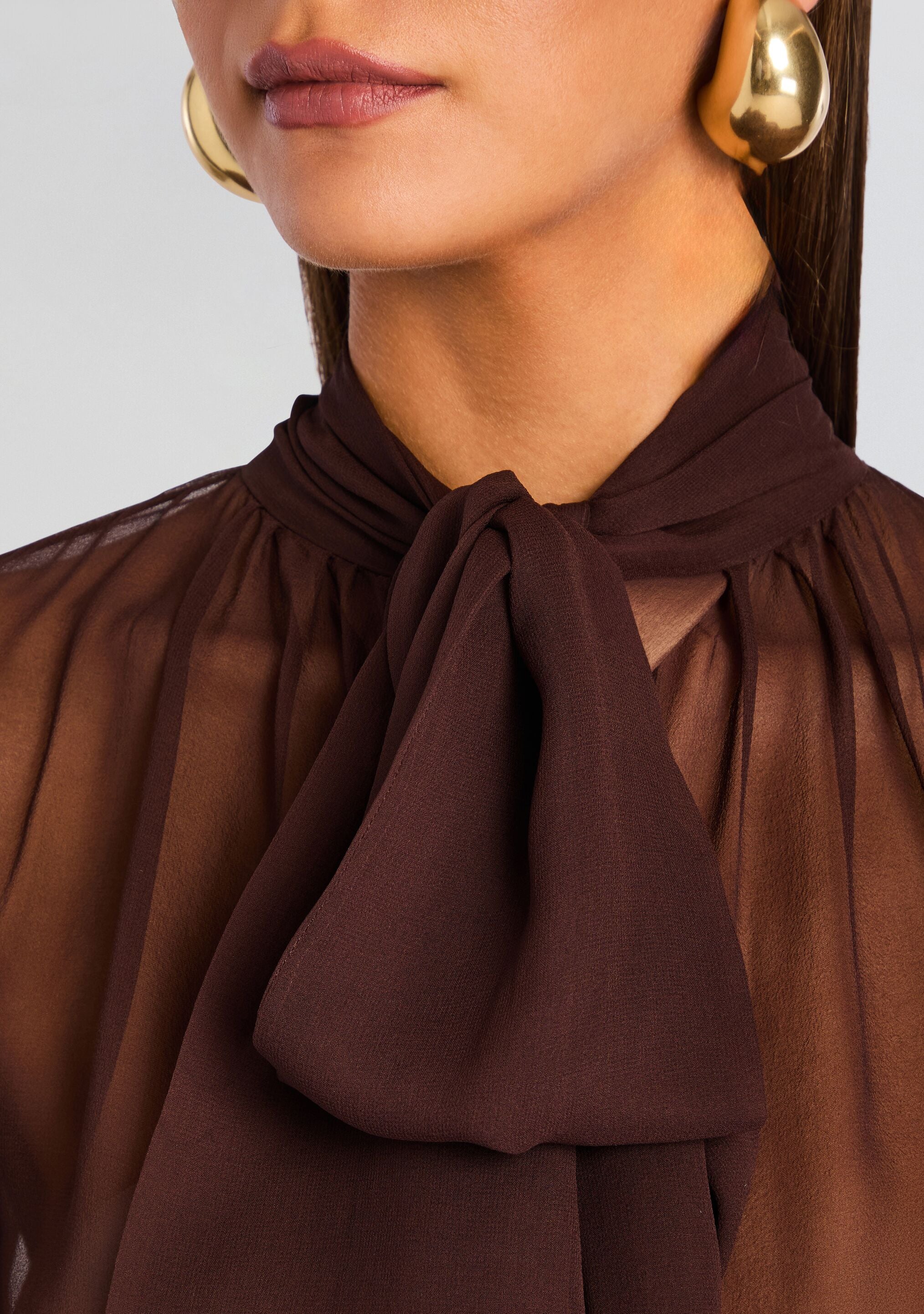 Hasli Silk Chiffon Top