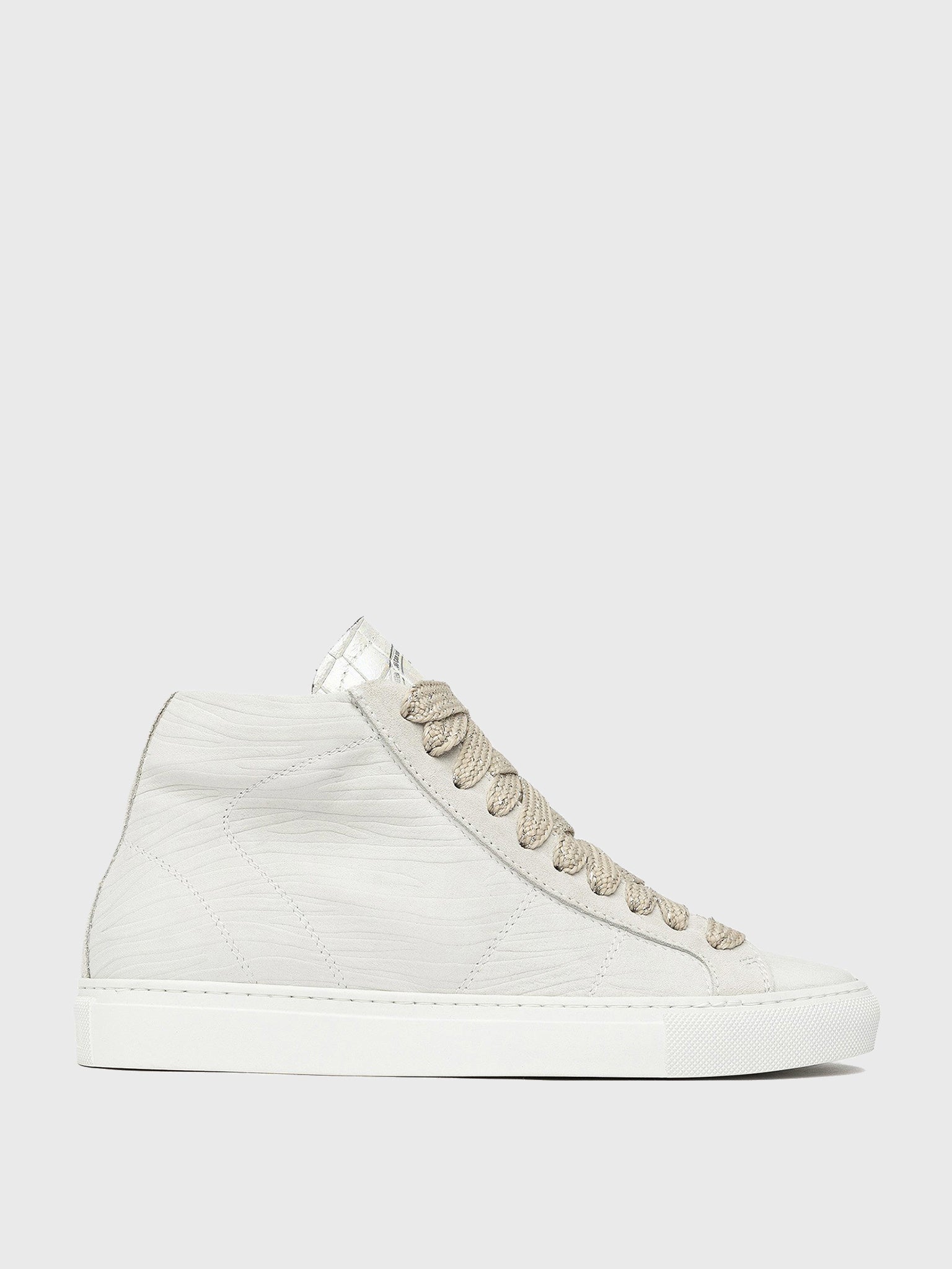 P448 Women's Star White Zebra High Top Sneaker