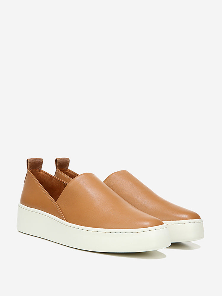 Vince Women’s Leather Saxon-2 Slip On Sneaker
