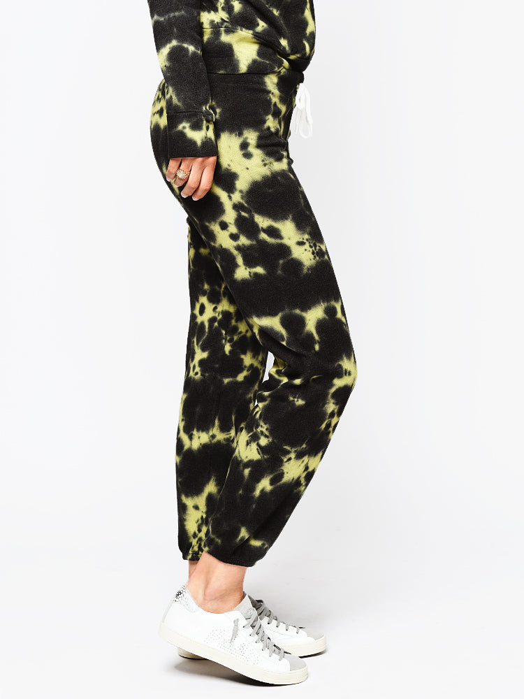 Monrow Vintage Sweats with Black Out Tie Dye