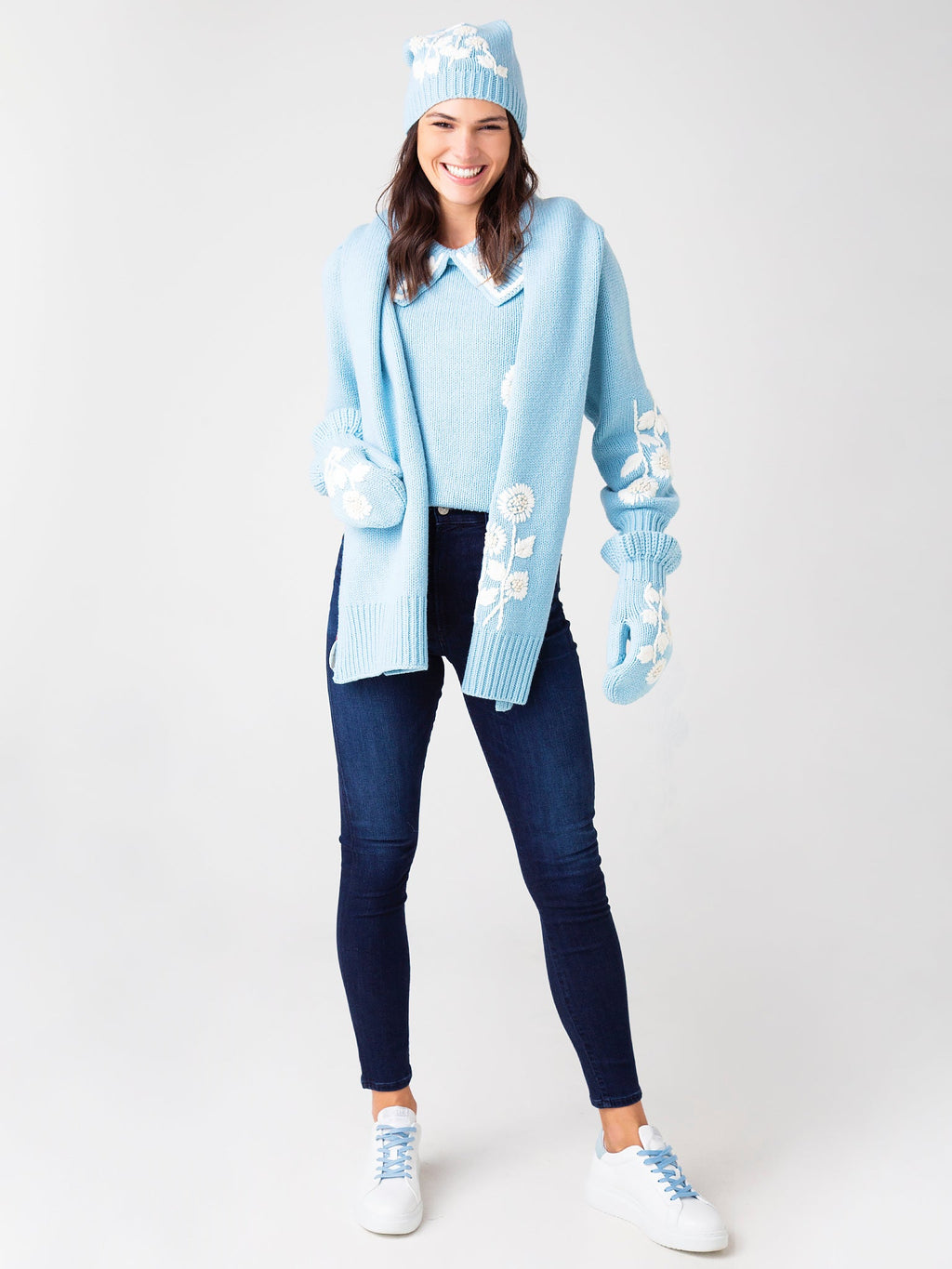 Loveshack Fancy Women's Union Collared Pullover Sweater