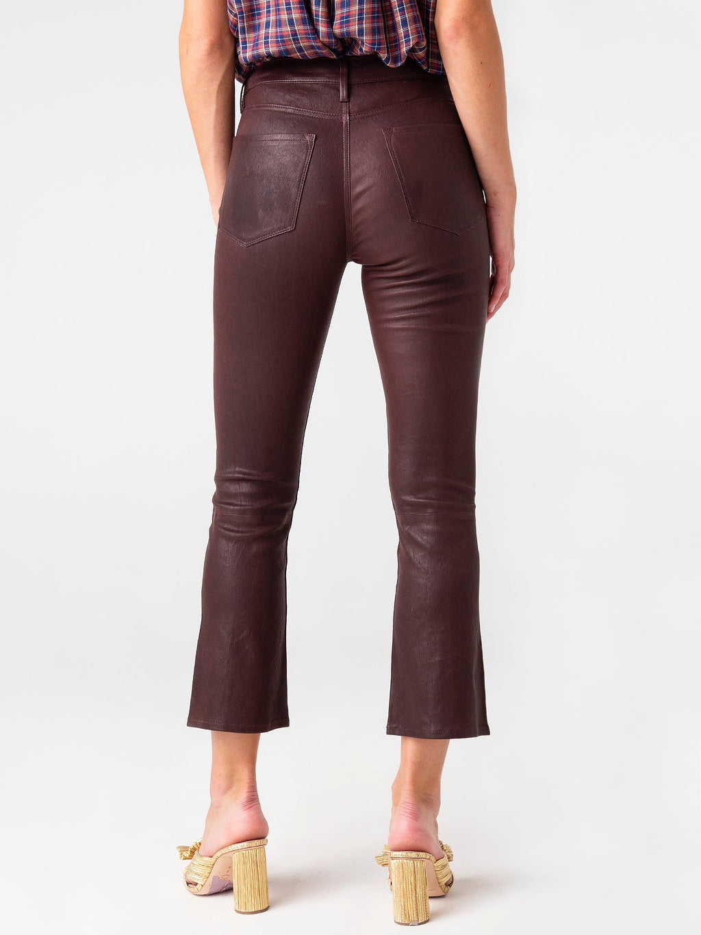 Frame Women's Leather Le Crop Mini Boot Leather Pant