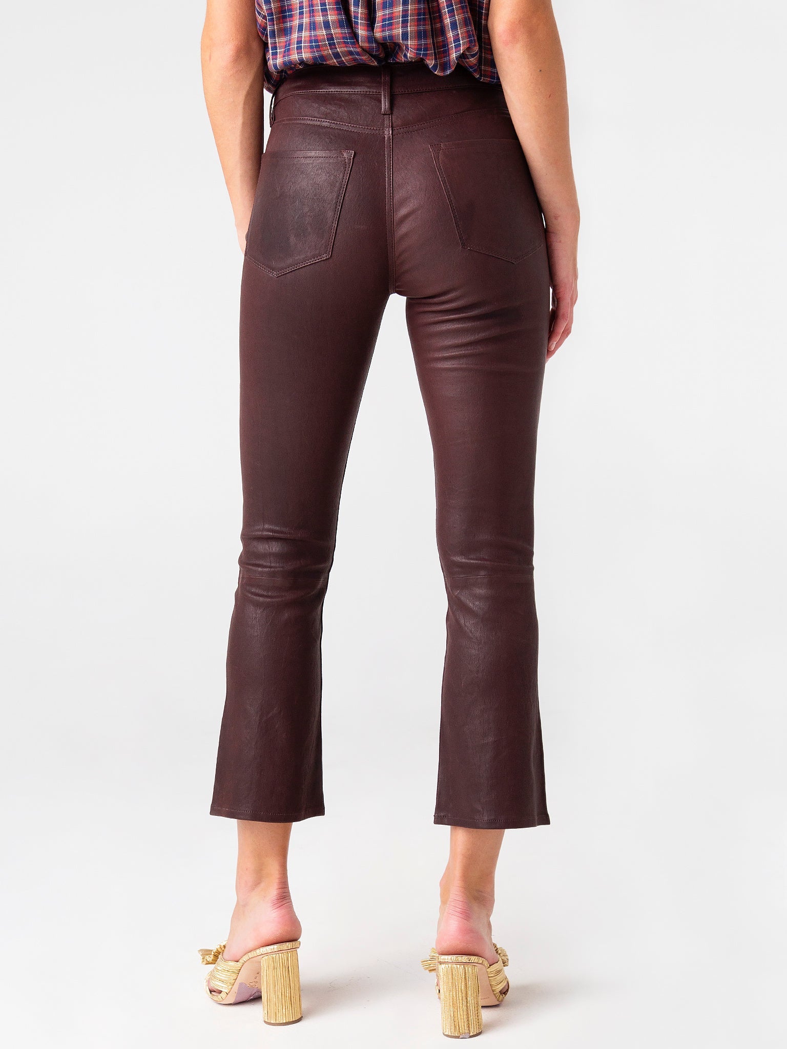 Frame Women's Leather Le Crop Mini Boot Leather Pant