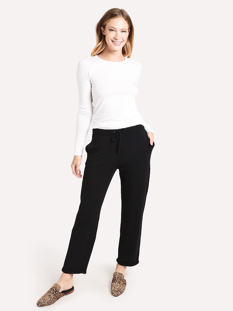 Majestic French Terry Pant with Rolled Bottom