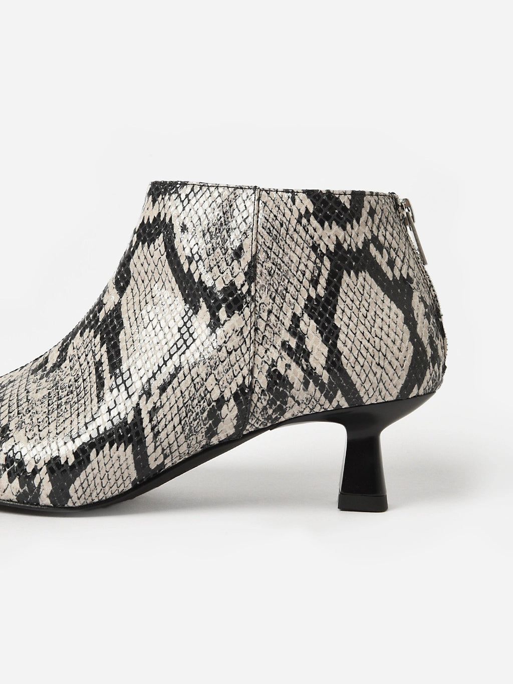 GANNI Women's Faux Snake Crop Ankle Boot