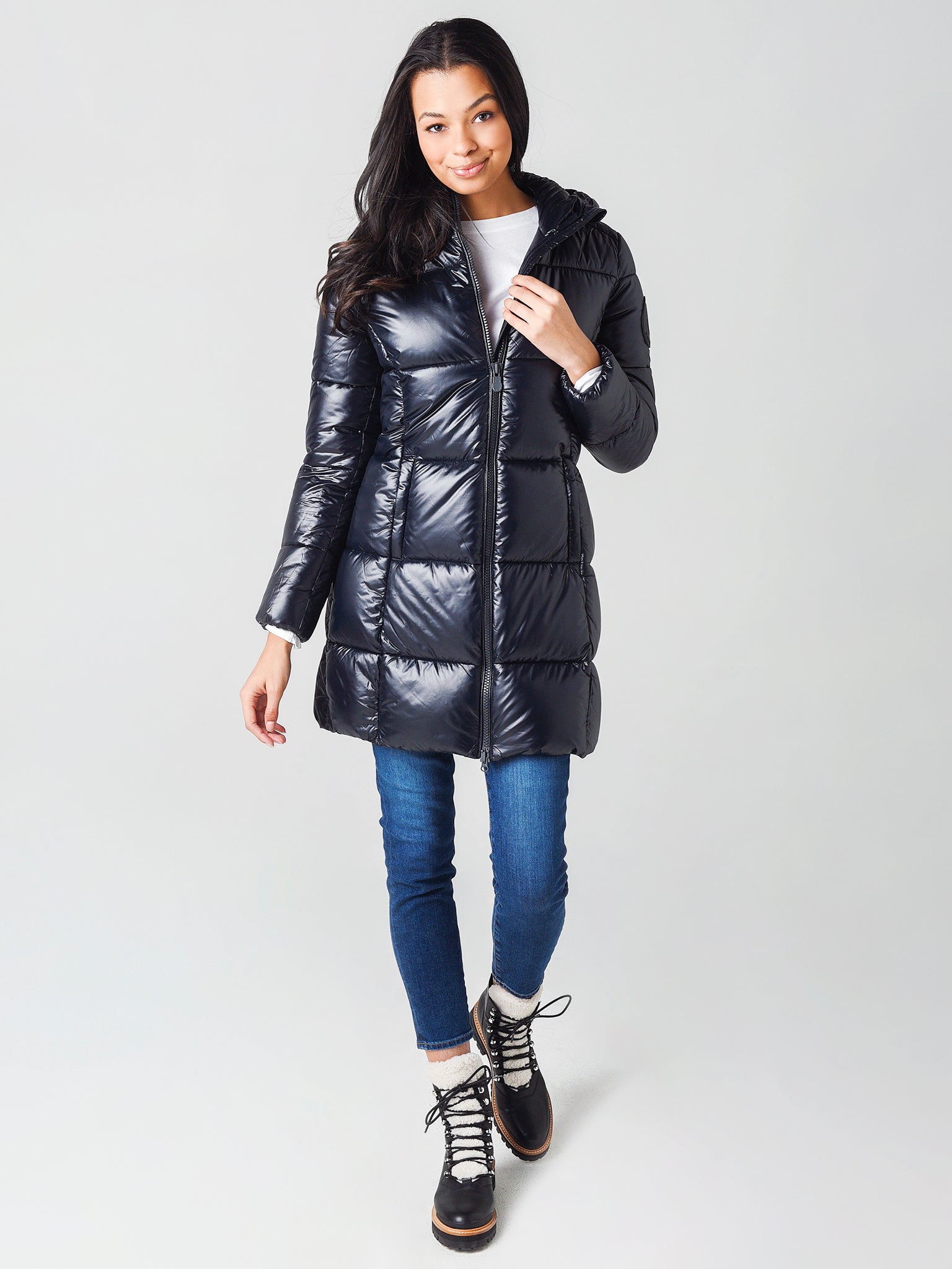 Save The Duck Women's Luck Maxi-Quilted Hooded Coat