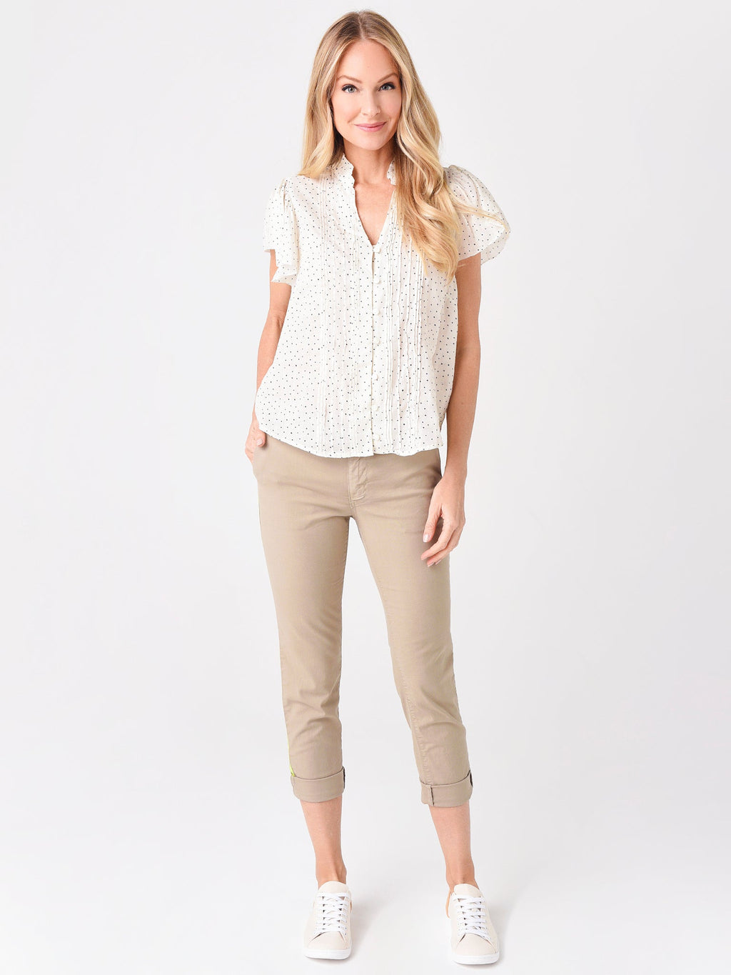 Sundry Women's Stripe Roll Up Trouser