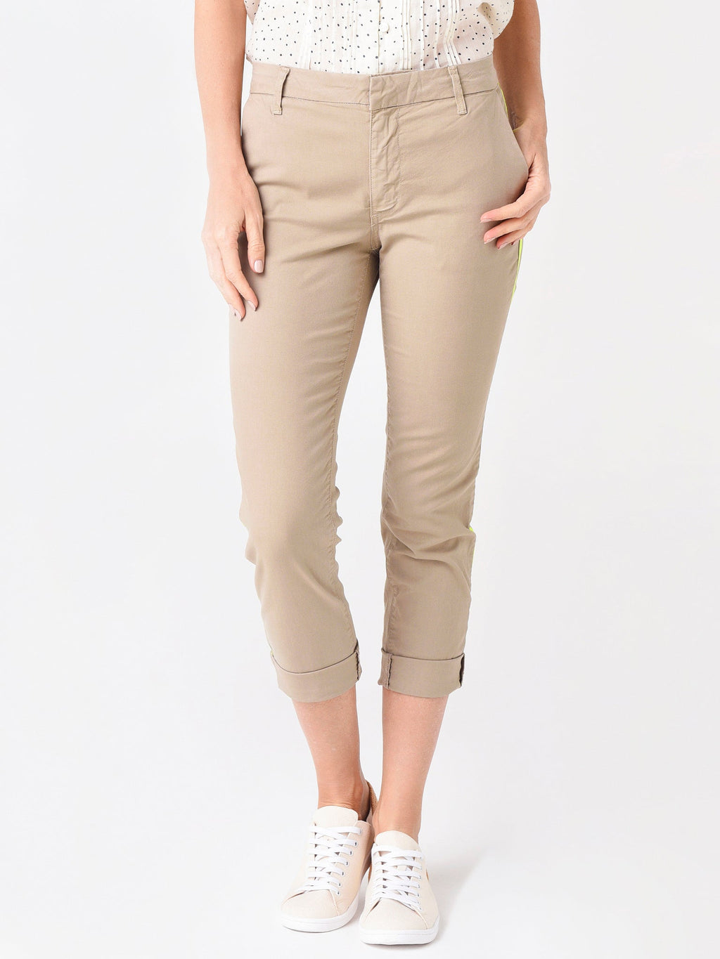 Sundry Women's Stripe Roll Up Trouser