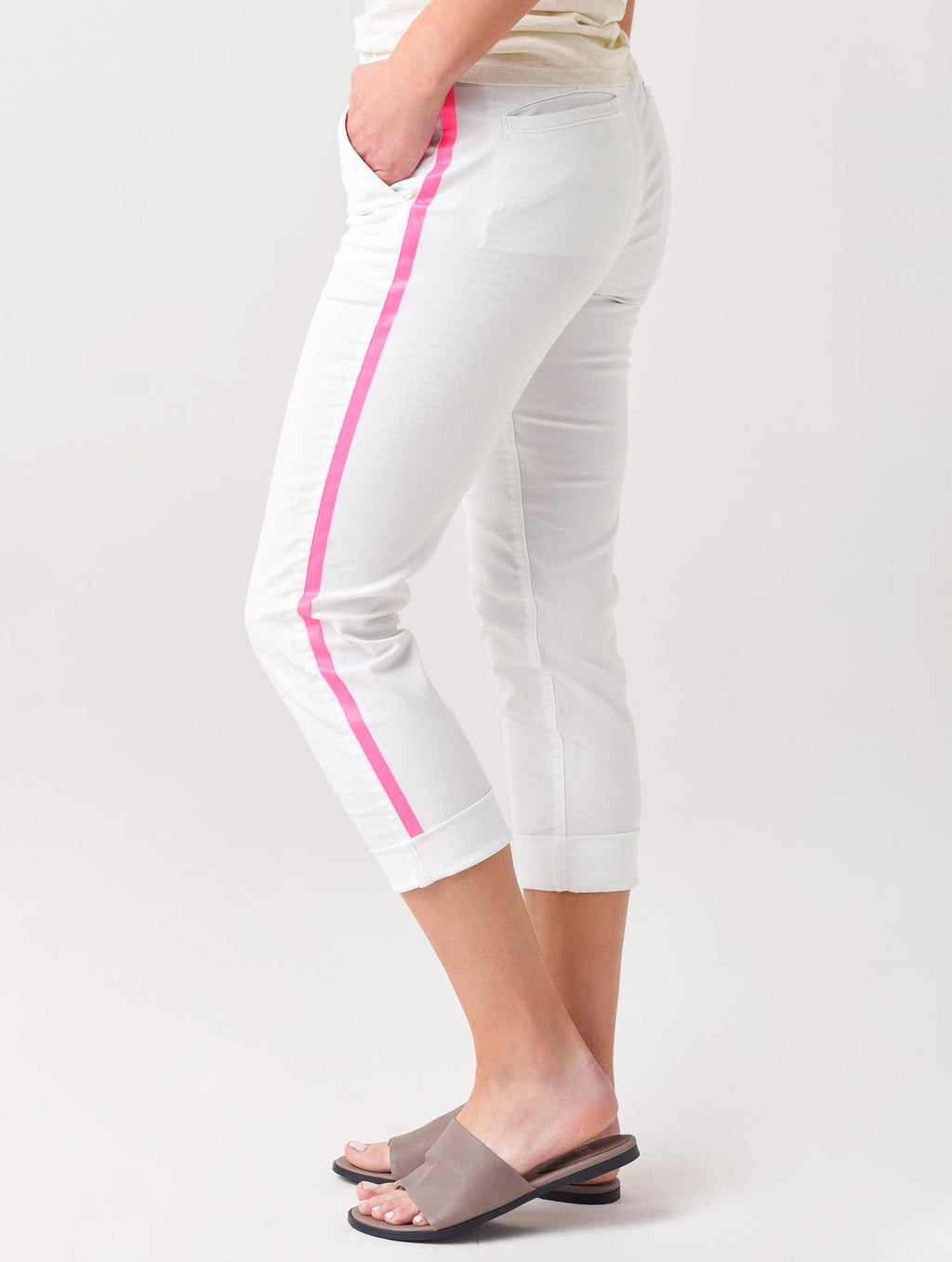 Sundry Women's Stripe Rollup Trouser