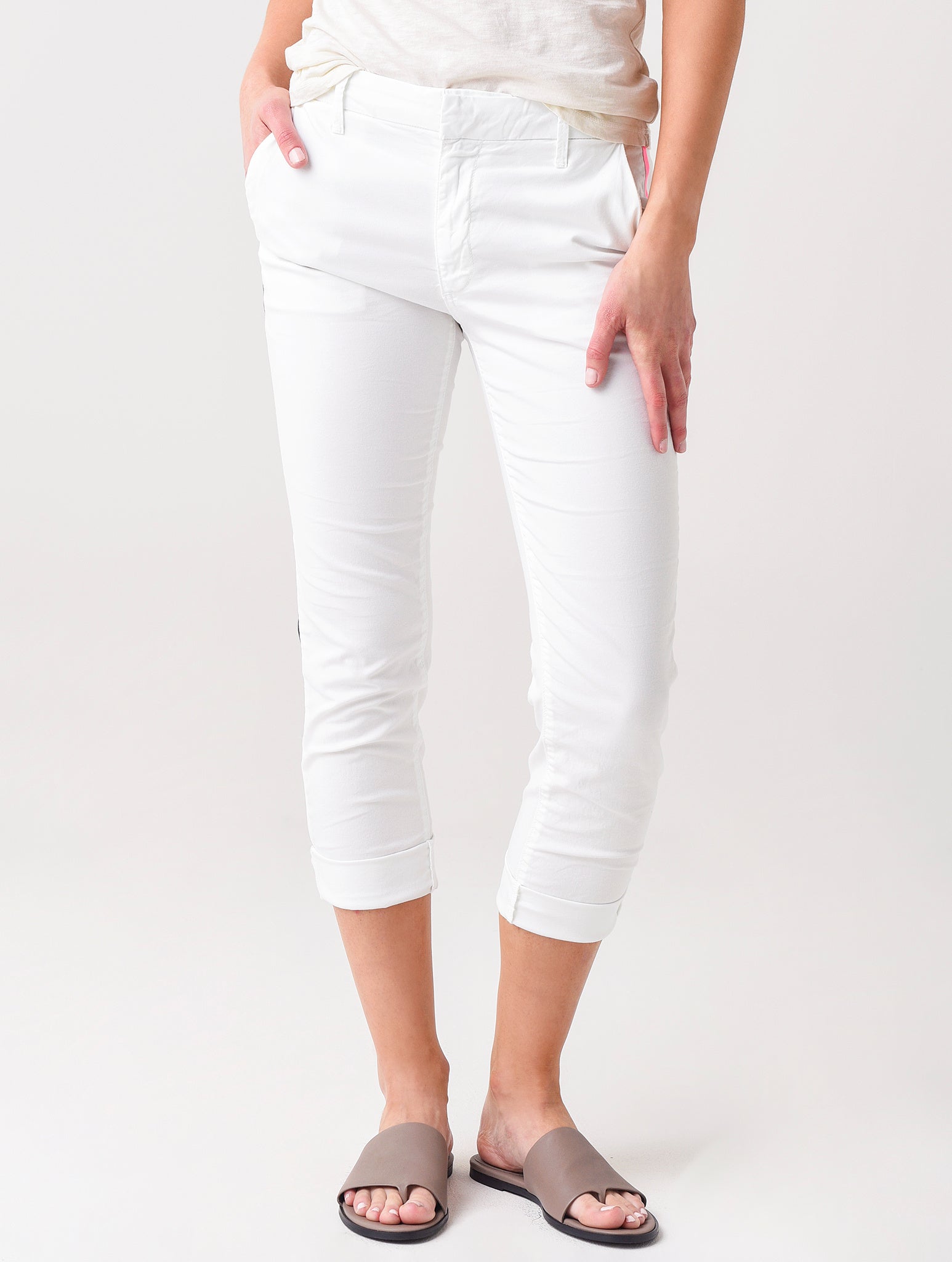 Sundry Women's Stripe Rollup Trouser