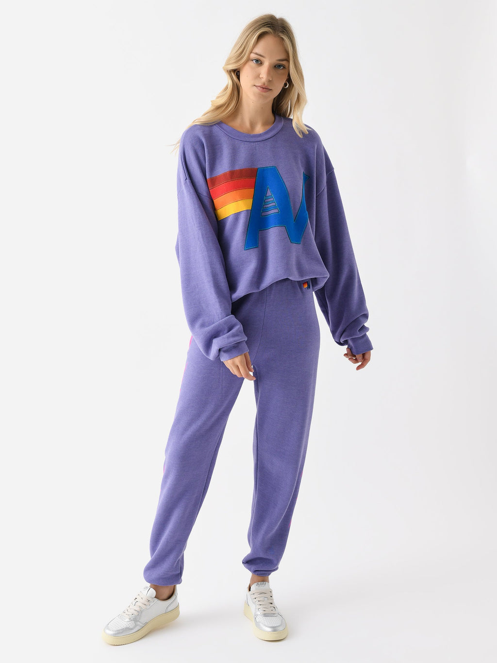 Aviator Nation Women's Logo Stitch Relaxed Crew Sweatshirt