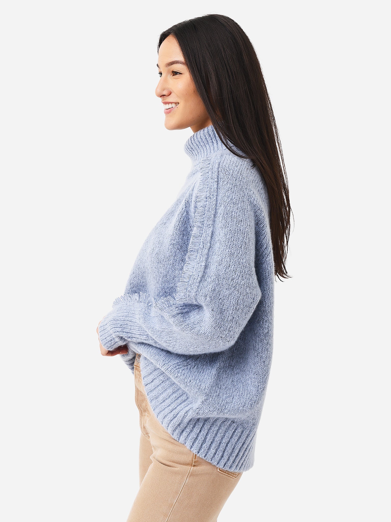 Women’s Brochu Walker Odene Fringe Turtleneck Sweater