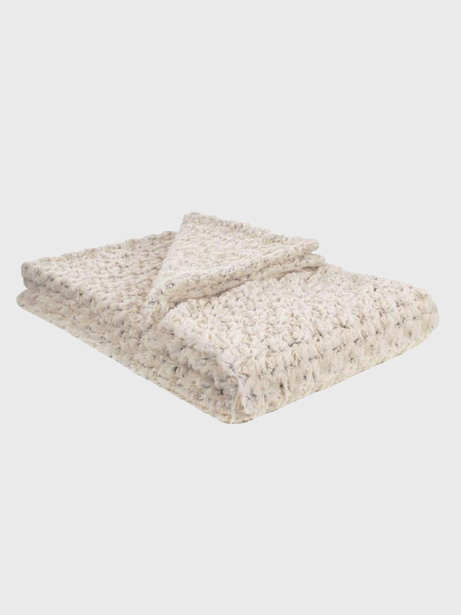 Pandemonium Millinery Rosebud In Brown Faux Fur Blanket