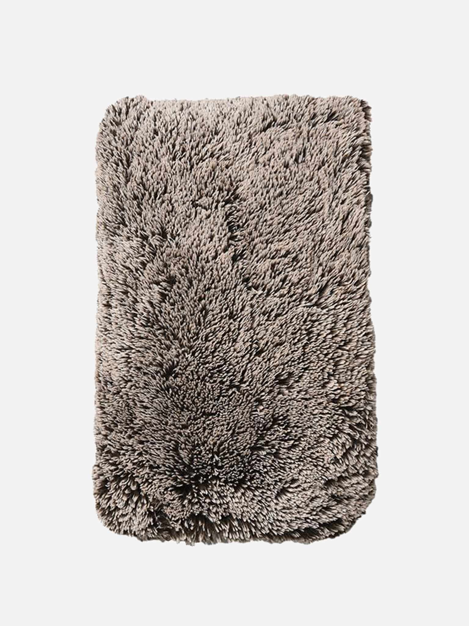 Pandemonium Millinery Silver Tipped Fox In Brown Faux Fur Blanket