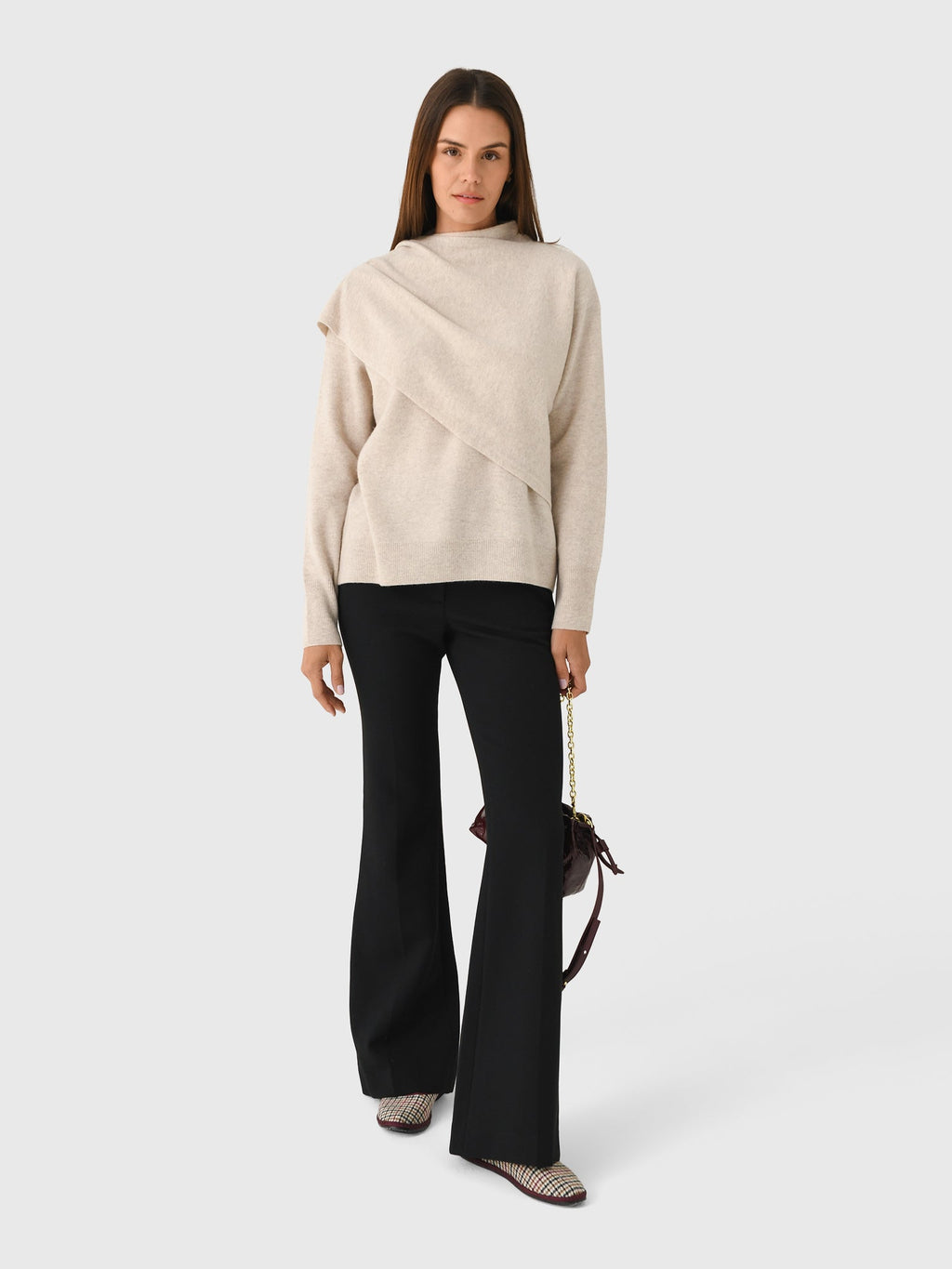 Vince Women's Draped-Shawl Wool-Cashmere Sweater
