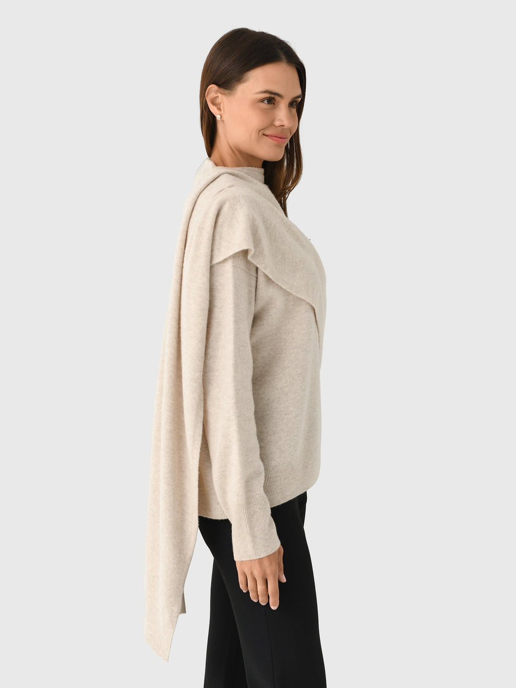 Vince Women's Draped-Shawl Wool-Cashmere Sweater