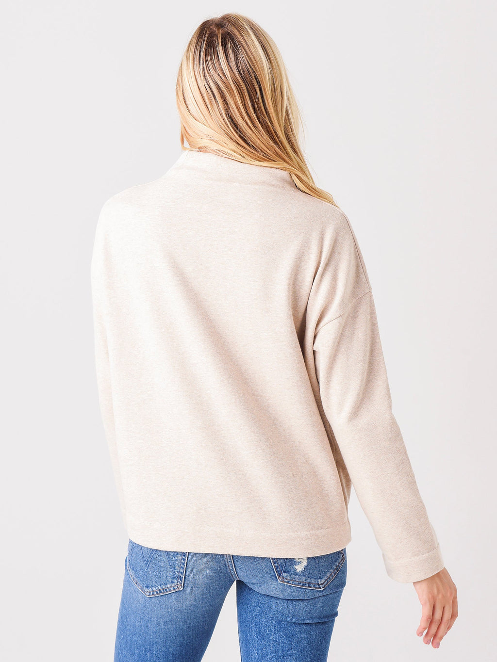 Vince Women's Dropped Shoulder Funnel Neck Pullover