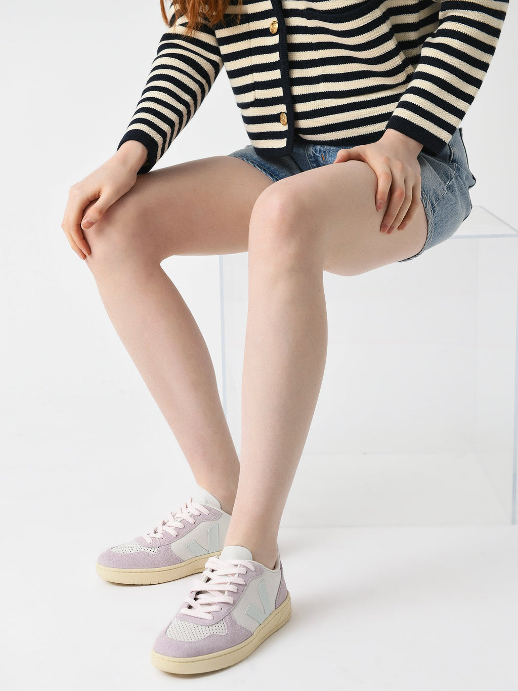 VEJA Women's V-10 Leather Sneaker