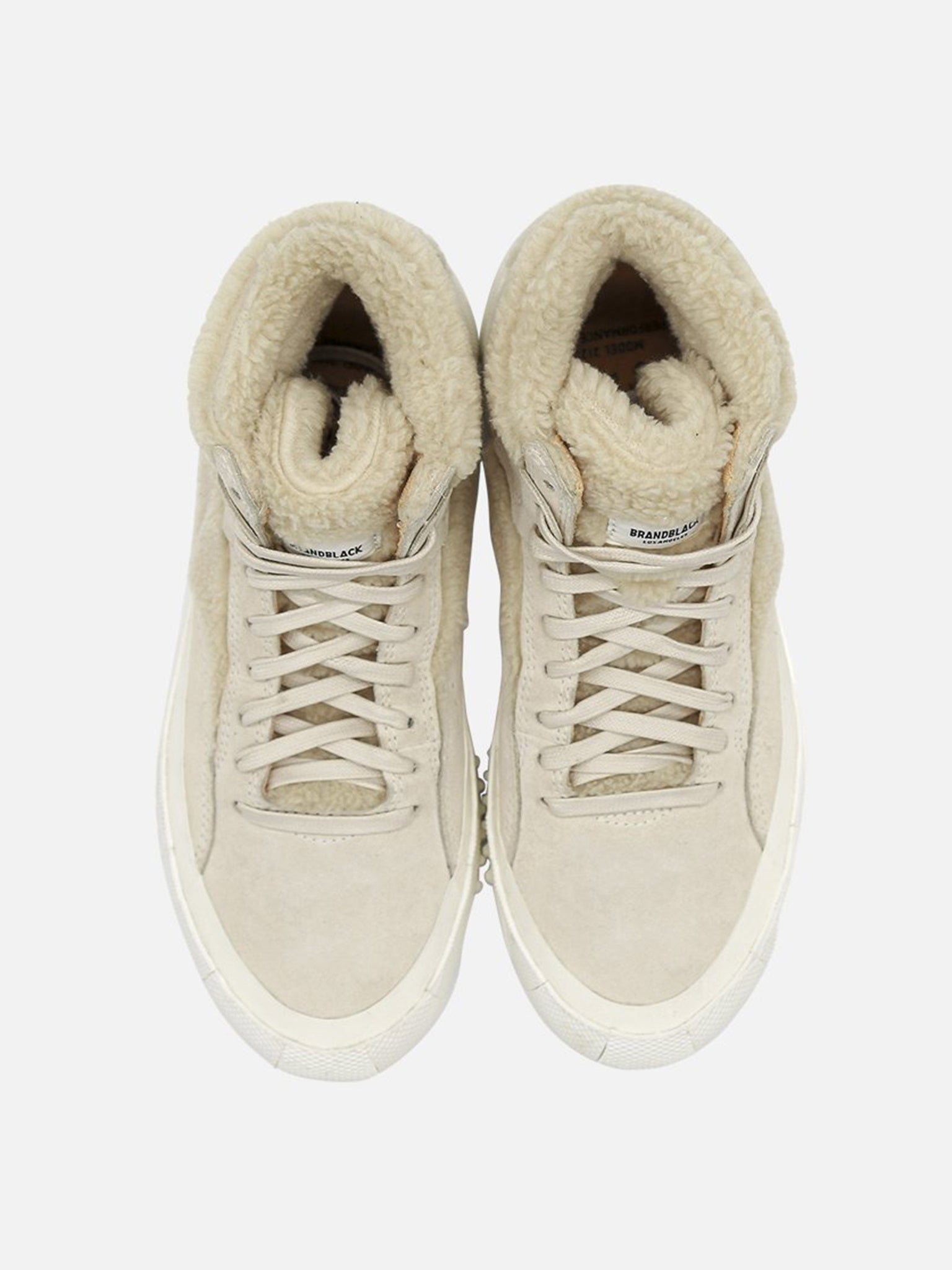 BRANDBLACK Women's Capo Natural Shearling High Top Sneaker