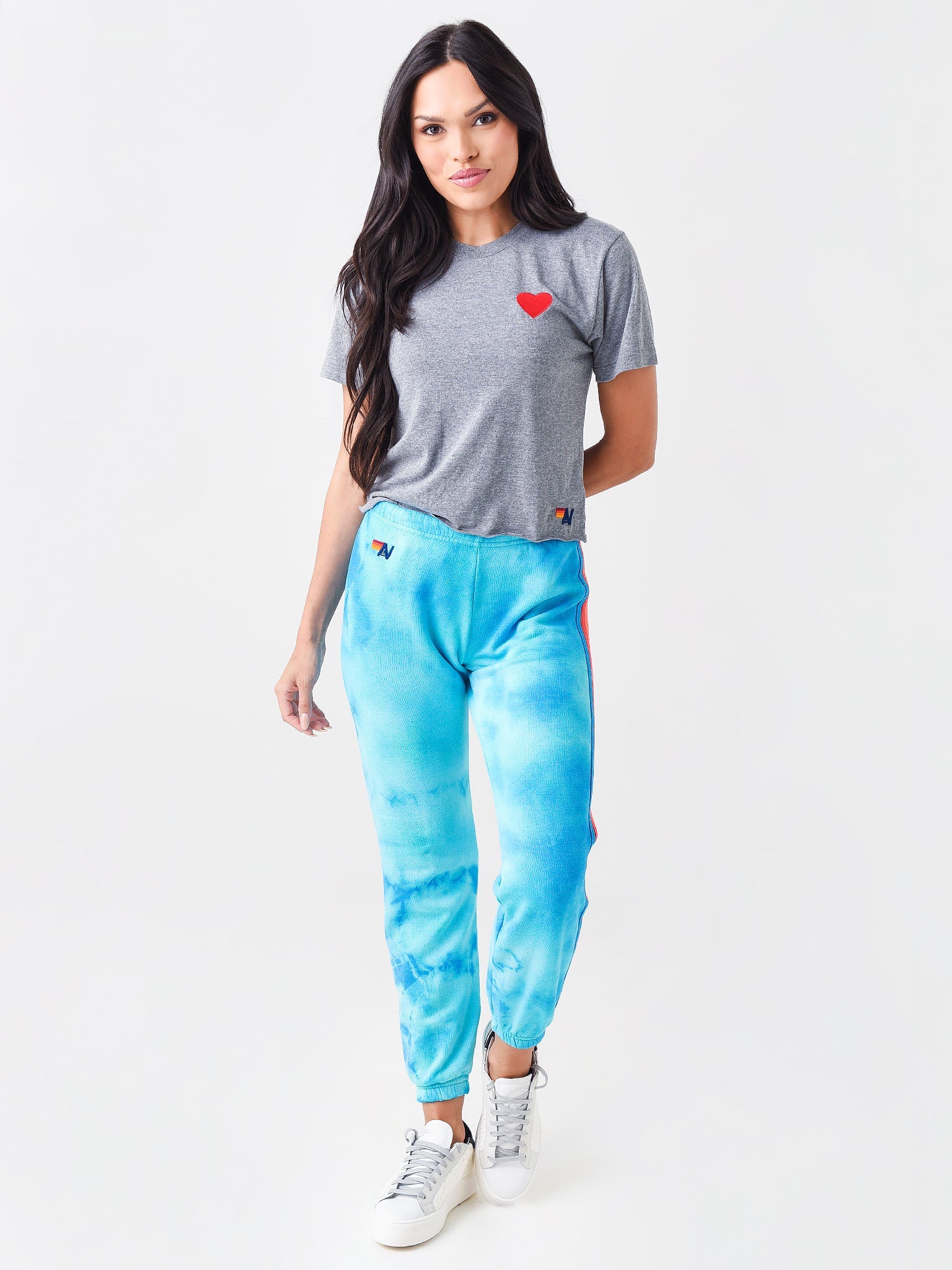 Aviator Nation Women's Hand Dyed 5 Stripe Sweatpant