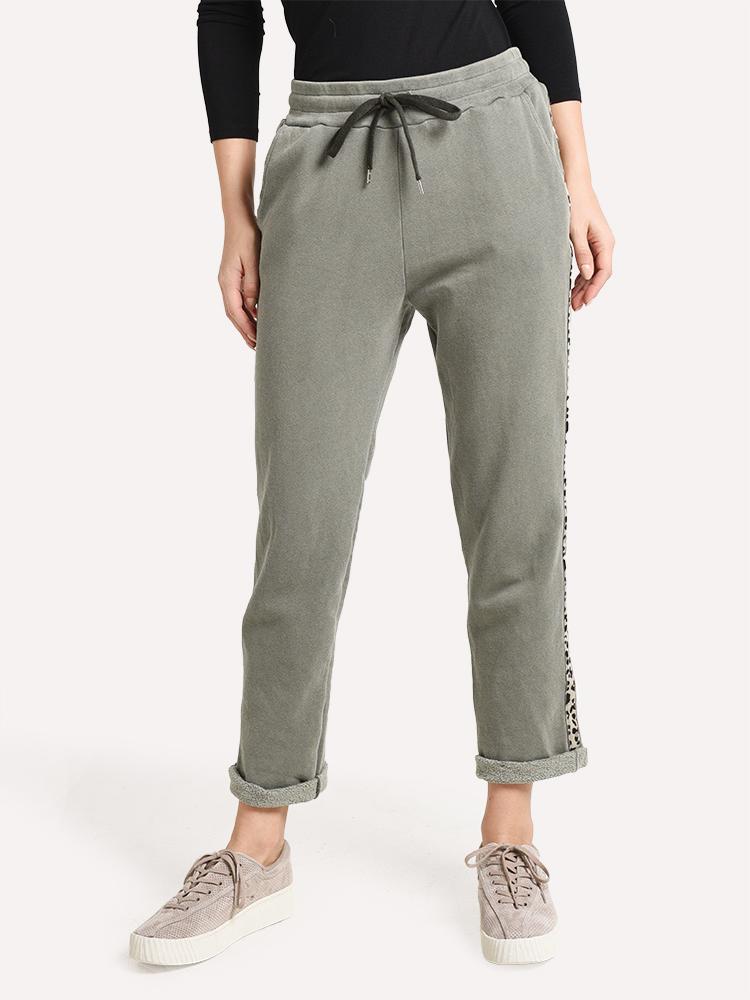 Sundry Leopard Trim Trouser Sweatpant