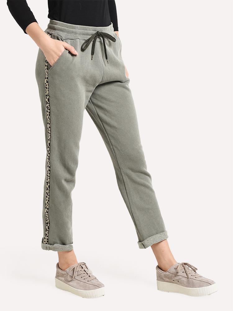 Sundry Leopard Trim Trouser Sweatpant