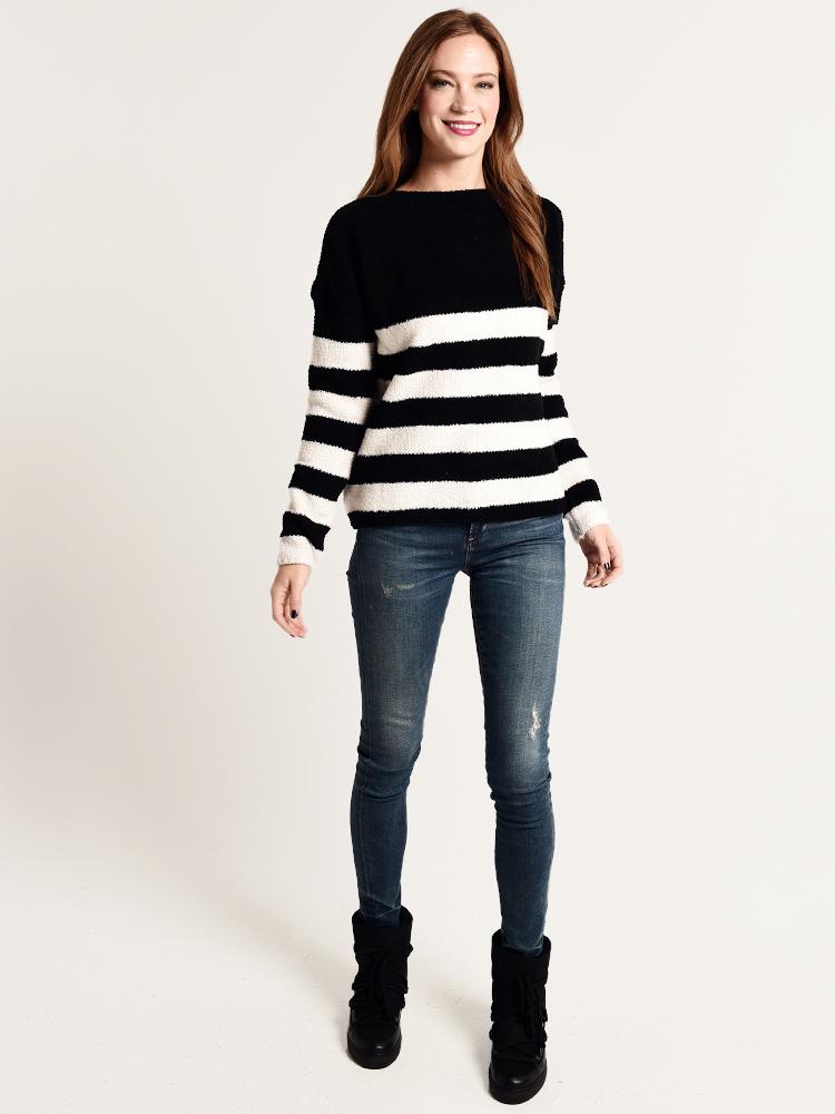 ATM Chenille Boat Neck Sweater