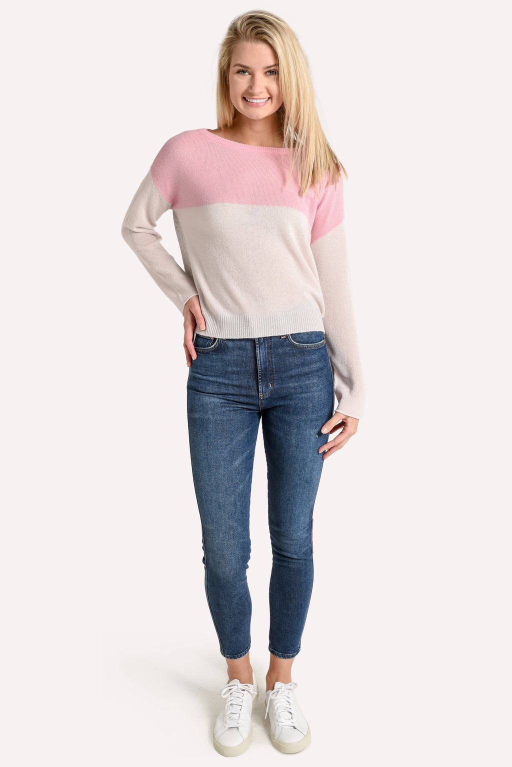 ATM Colorblock Cashmere Sweater
