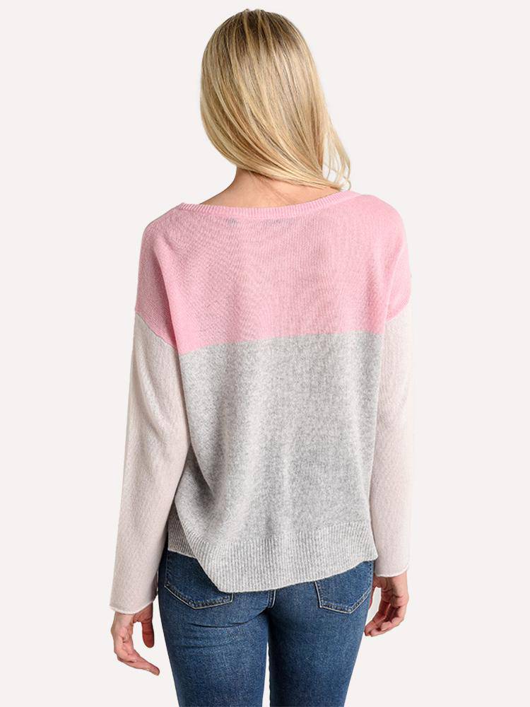 ATM Colorblock Cashmere Sweater