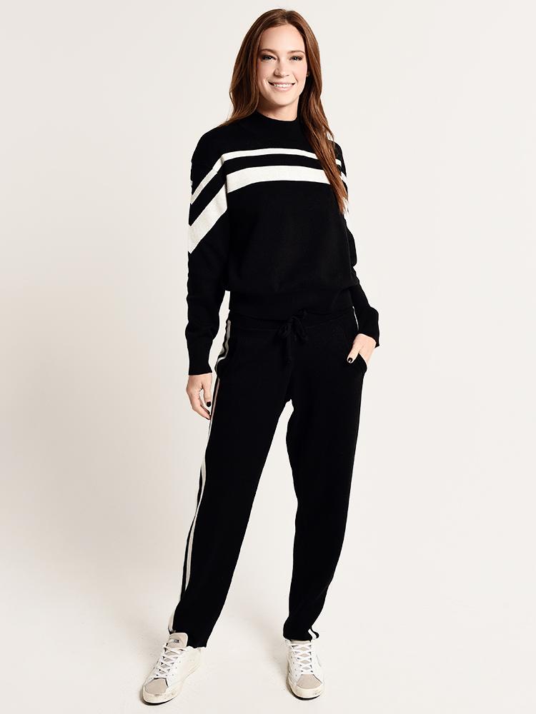 ATM Cashmere Blend Jacquard Stripe Sweater Pant