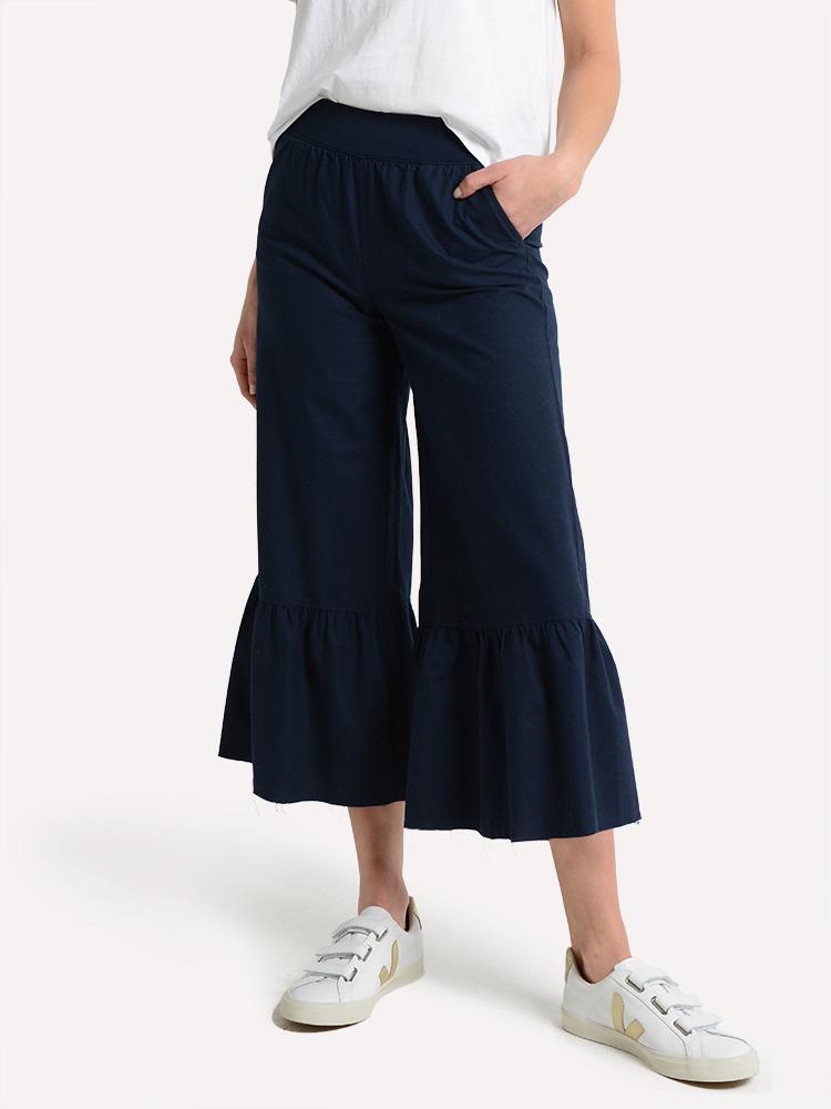 ATM Women's Cotton Oxford Flared Pants