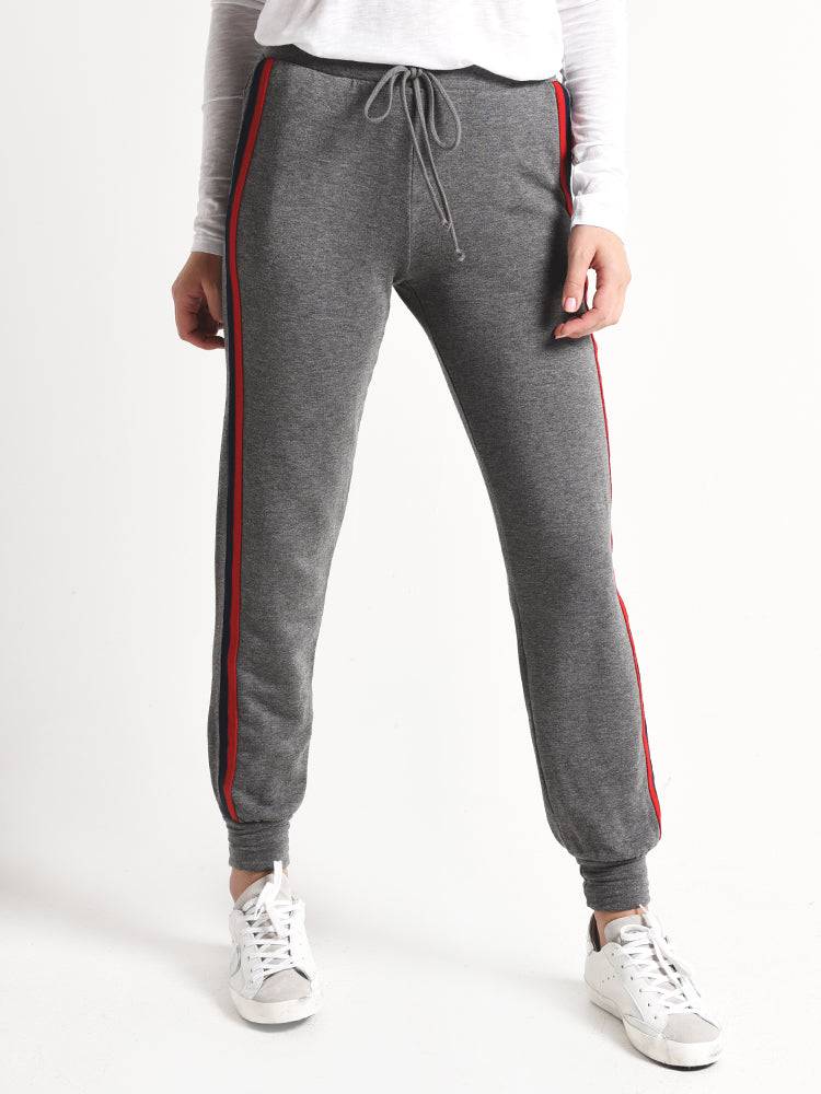 Velvet Dior Luxe Fleece Stripe Jogger