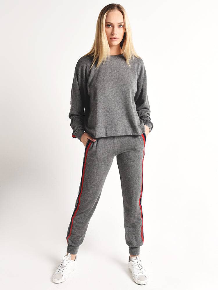 Velvet Dior Luxe Fleece Stripe Jogger