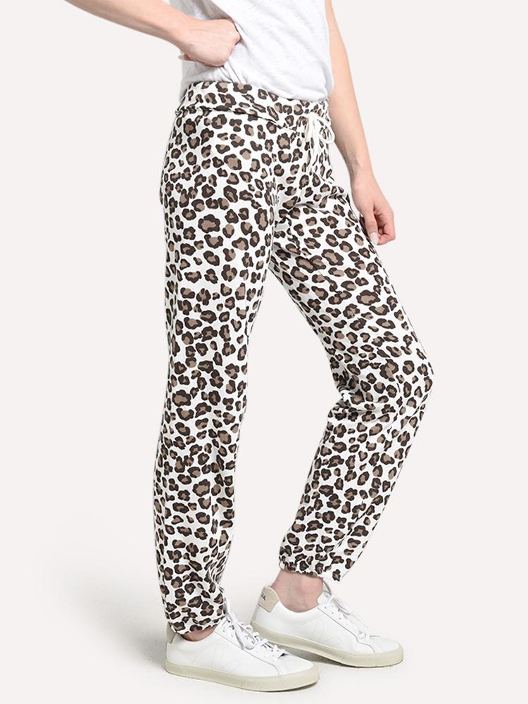 Monrow Women's Leopard Vintage Sweats
