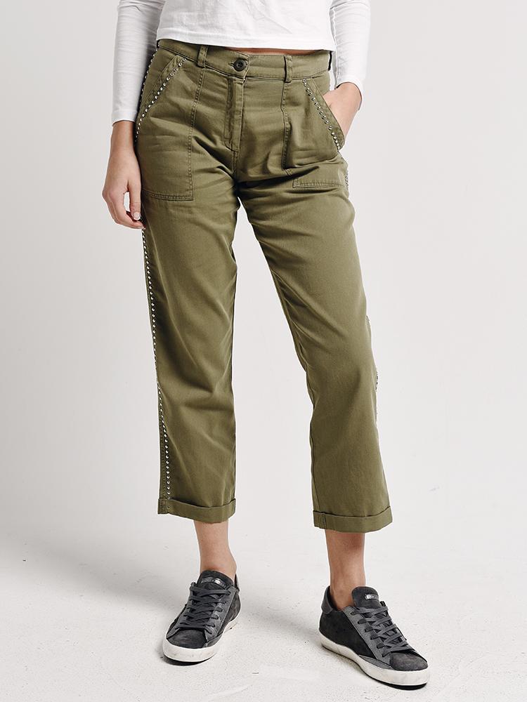 Monrow Studded Military Pants