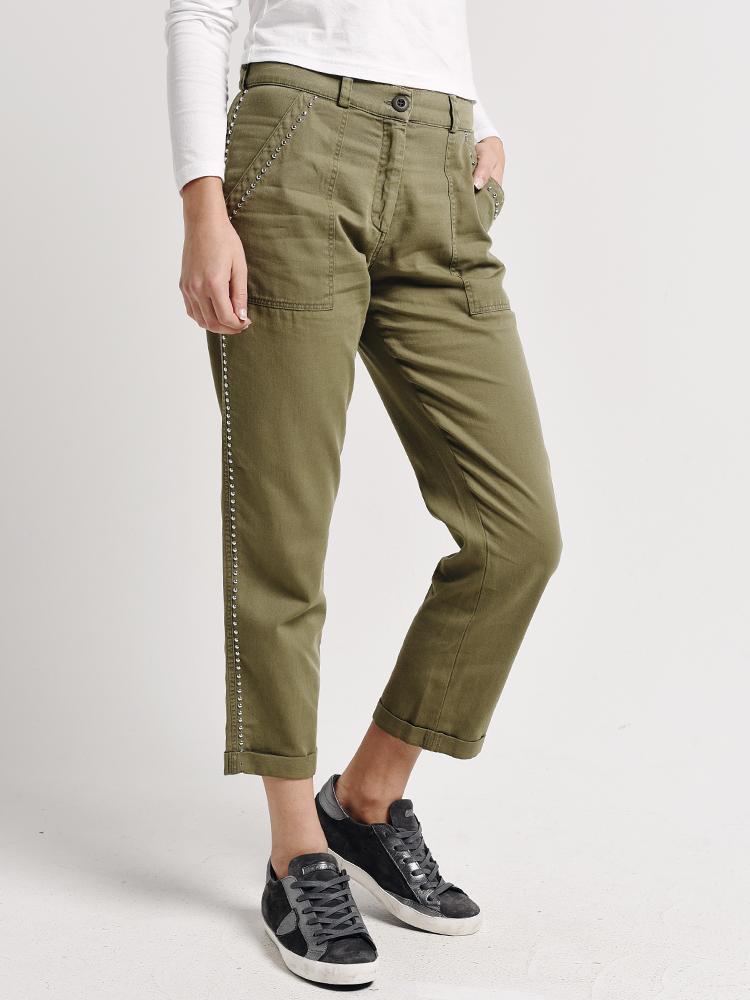 Monrow Studded Military Pants