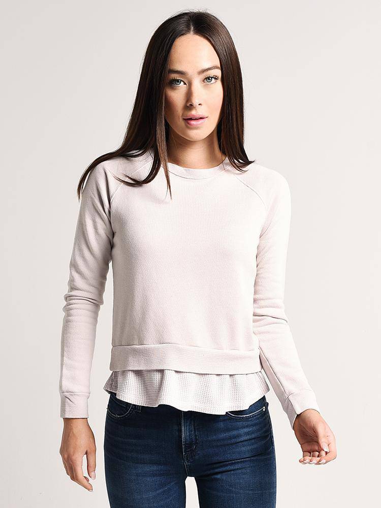 Monrow Double Layer Raglan Sweatshirt