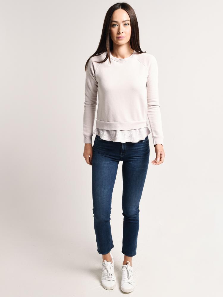 Monrow Double Layer Raglan Sweatshirt