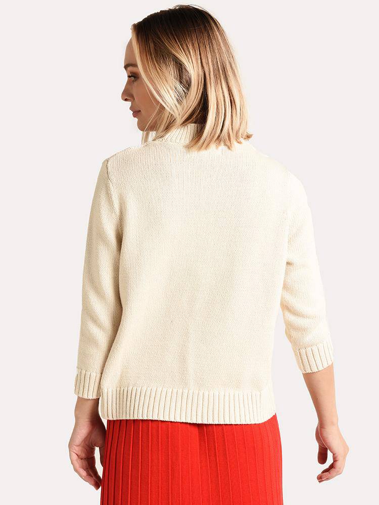 Chinti & Parker Cream Cotton Soleil Sweater