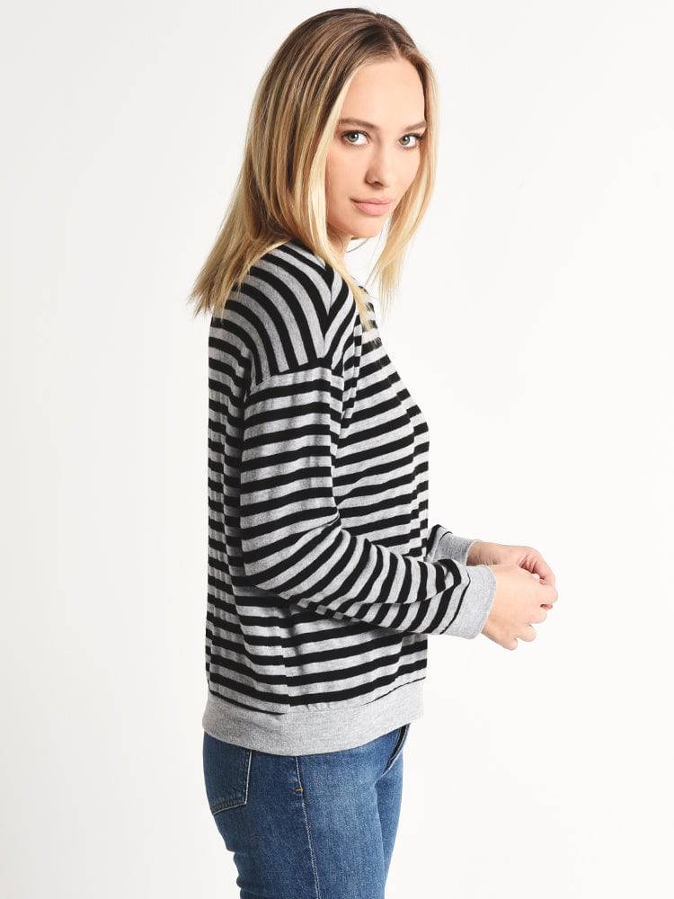 Velvet Landry Cozy Stripe Pullover