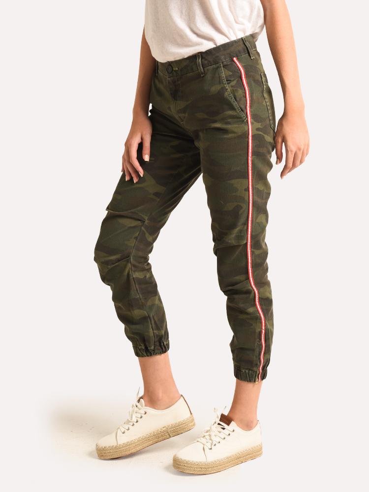 Sundry Camo Cotton Twill Zip Jogger