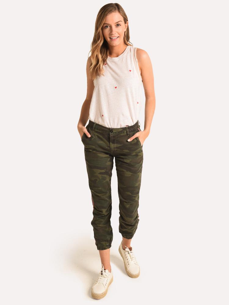 Sundry Camo Cotton Twill Zip Jogger