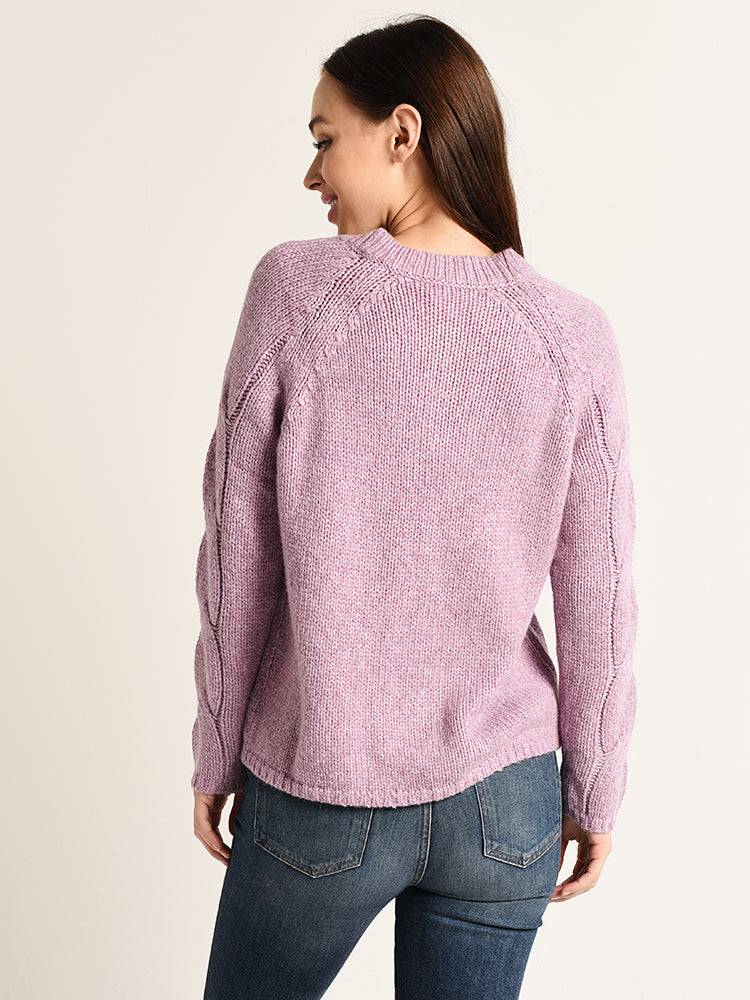 Velvet Pearl Long Sleeve V-Neck Sweater