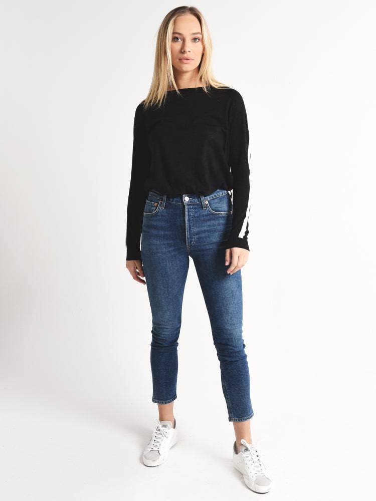 Velvet Torie Stripe Lux Cotton Raglan Sweater