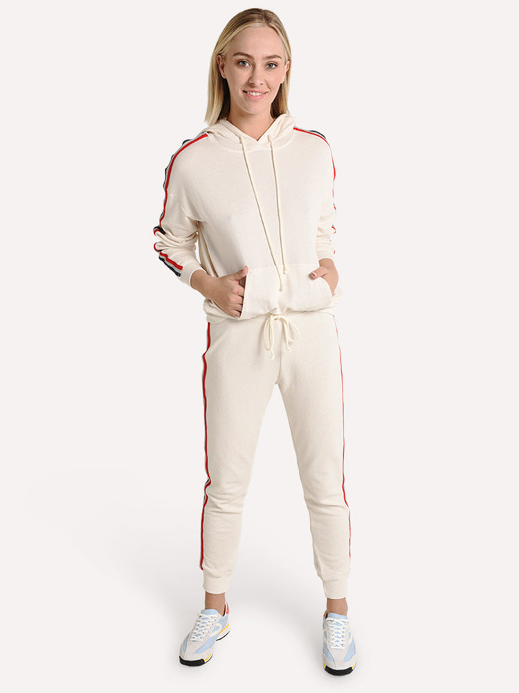 Velvet Xia Stripe Trim Terry Jogger Pant