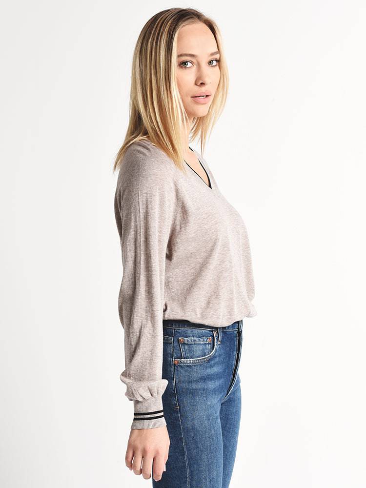 Velvet Zanna Lightweight Stripe Lux Cotton Sweater